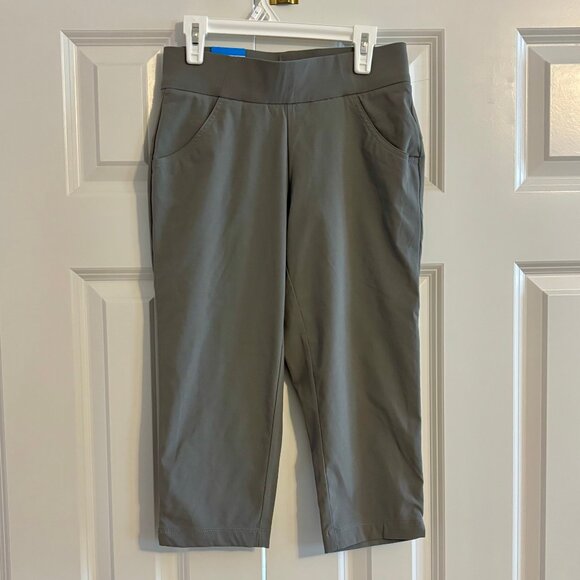 NWT Columbia Active Skinny Slim Fit Capri Crop Gray Pants Women XS - Picture 2 of 9